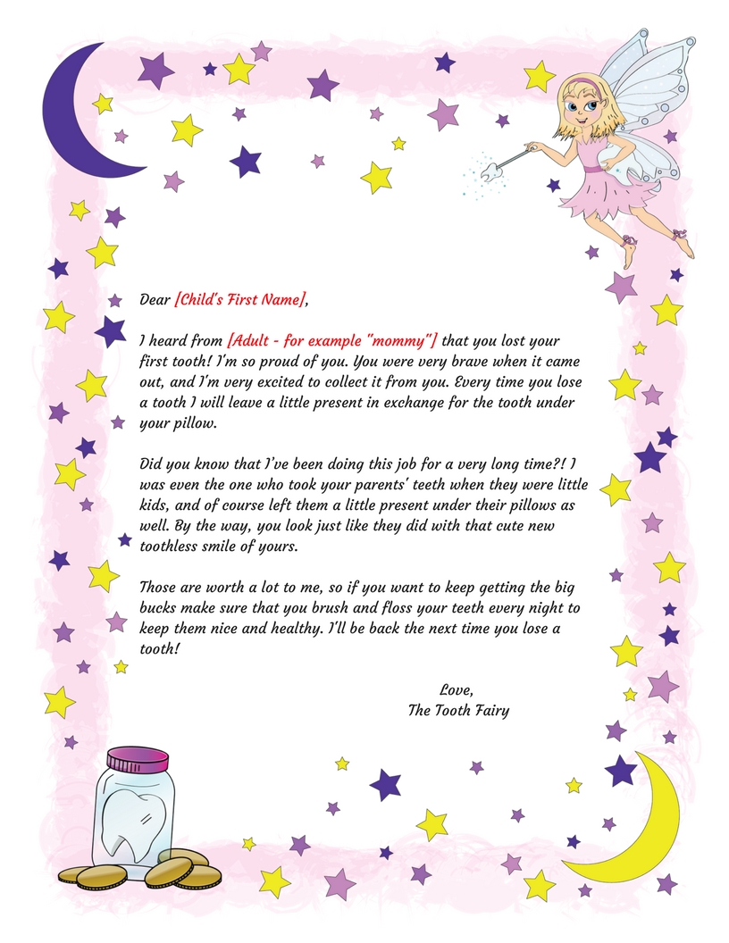 tooth fairy letters